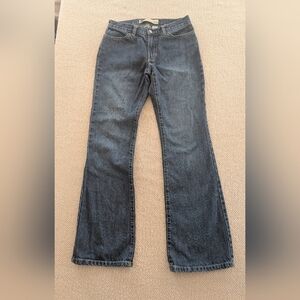 Gap Jeans Women's Low Rise Flare 4 Blue Medium-dark wash Y2K Style Vintage